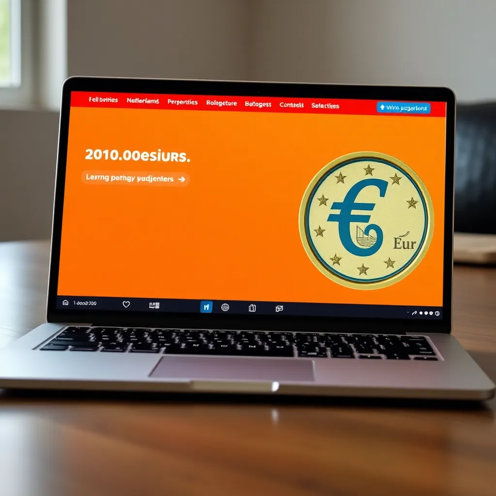 Laptop met budgetteringsapplicatie