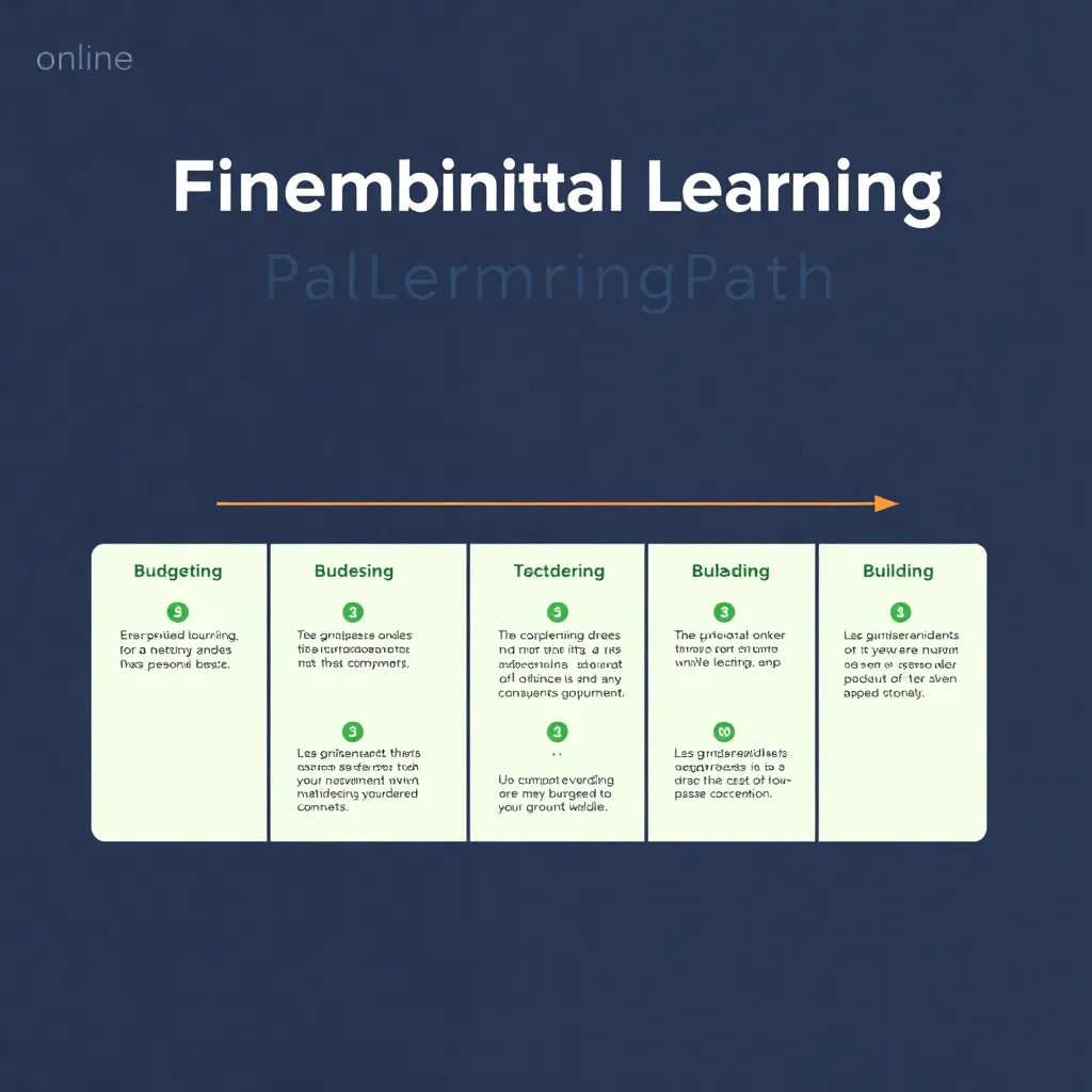 Visuele voorstelling van financieel leerpad met verschillende mijlpalen